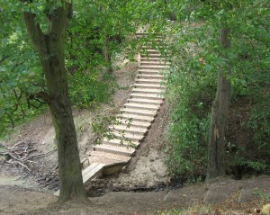 Five volunteers installed this sleeper bridge on Staveley Footpath 58 last week 