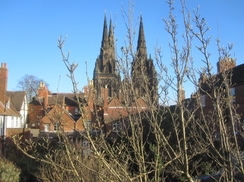 Lichfield Cathedral from Erasmus Darwin House